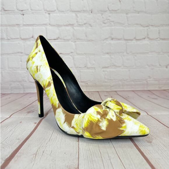 Ted Baker London Shoes - Ted Baker London Ryama Tapestry Bow Pointed Toe Pump Heels Women’s Size 8.5